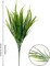12 Bundles Artificial Plants Outdoor Fake Boston Fern Greenery with Flowers Faux UV Resistant Shrubs Garden Patio Porch Window Box Farmhouse Hanging Decor(Green)